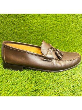 Allen Edmonds Urbino Mens Size 9.5 Brown Classic Tassel Loafer Dress Shoes